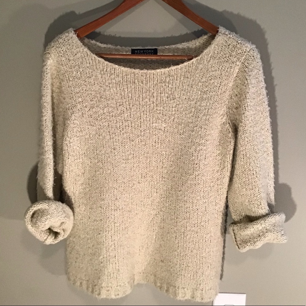 Semi-cropped Cream Sweater